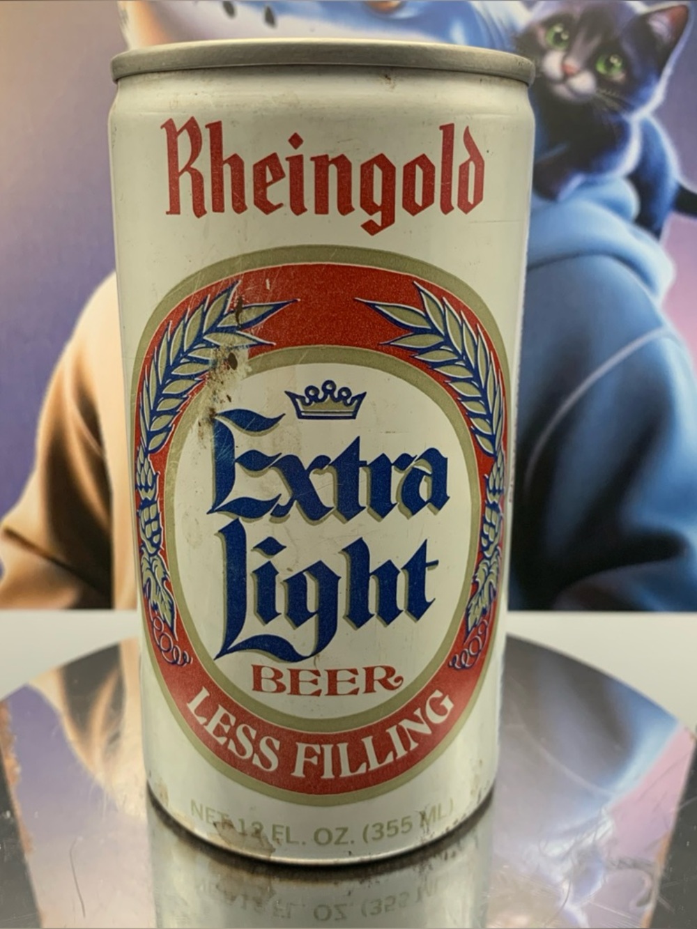Vintage Beer Can Rheingold Extra Light Beer Pull Tab Empty Steel Can